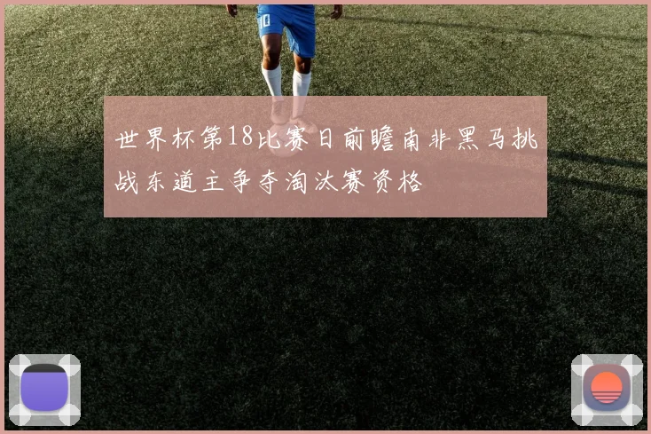 世界杯第18比赛日前瞻南非黑马挑战东道主争夺淘汰赛资格