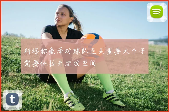 科塔称豪泽对球队至关重要大个子需要他拉开进攻空间